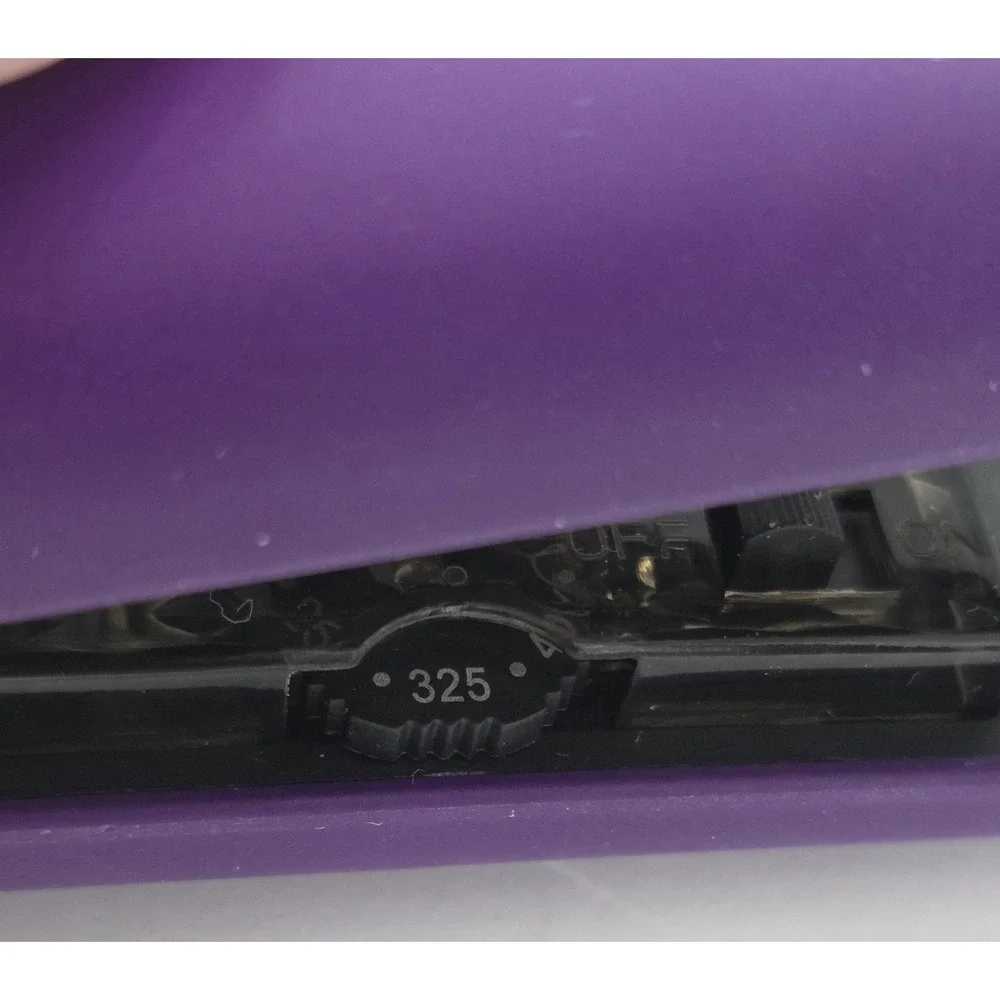 Soleil Professional Solid Ceramic Flat Iron Magnetized Plates Purple Pre-owned